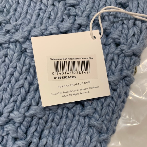 NWT Serena & Lily Fisherman’s Knit Pillow Cover - Picture 8 of 12